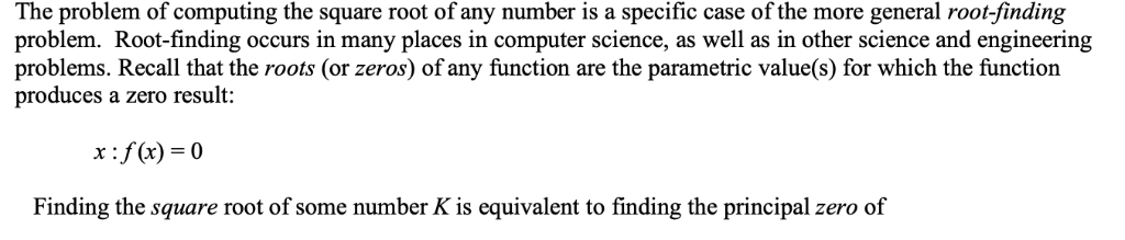 Solved The Problem Of Computing The Square Root Of Any Chegg Solved The Problem Of Computing The Square Root Of Any Chegg