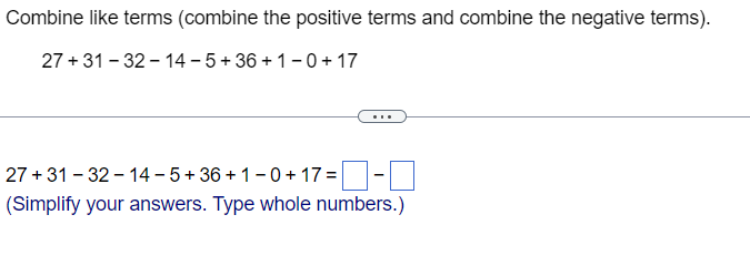 problem solving combine like terms 7.7