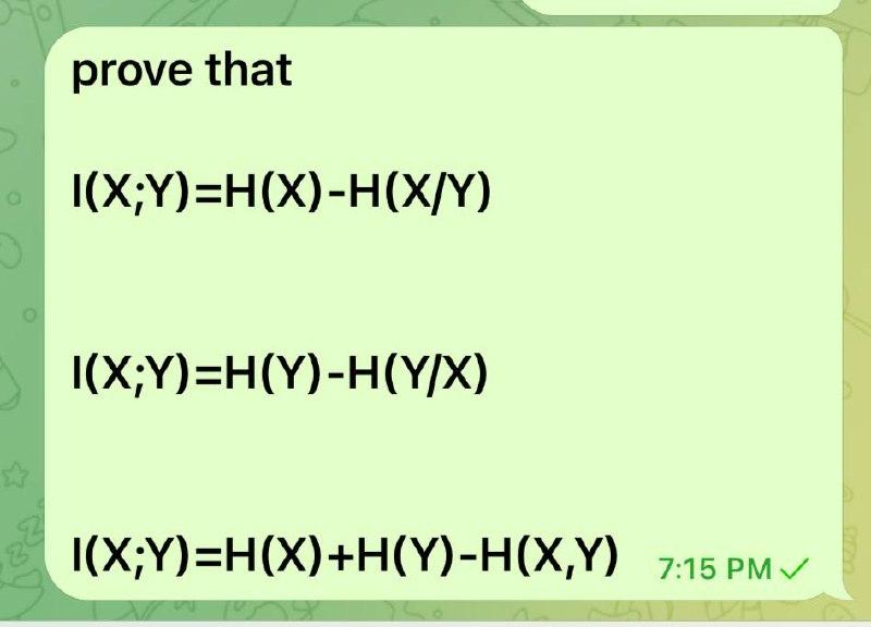 Solved Prove That I X Y H X H X Y I X Y H Y H Yx 38