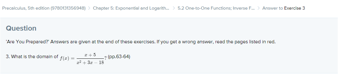 Solved Precalculus, 5th edition (9780131356948) > Chapter 5: | Chegg.com