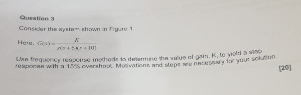 Solved Question 3 Consider The System Shown In Figure 1. | Chegg.com