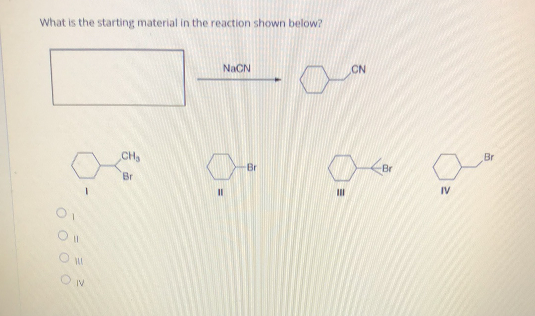 Solved What is the starting material in the reaction shown | Chegg.com