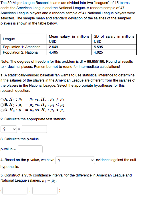 Solved The 30 Major League Baseball teams are divided into | Chegg.com