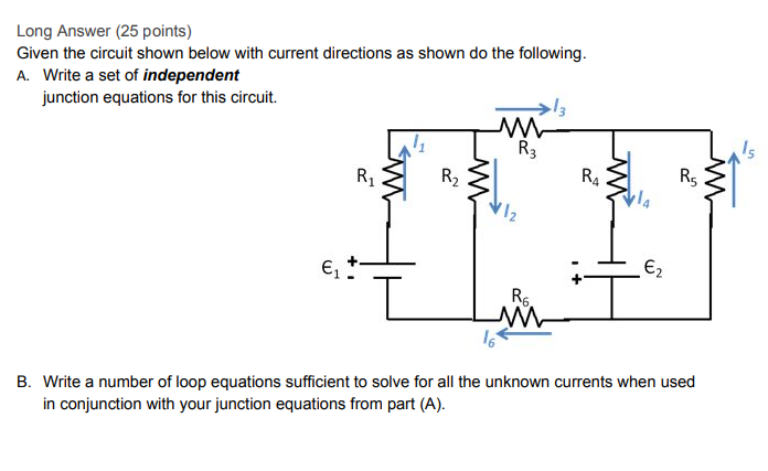 Solved Long Answer (25 points) Given the circuit shown below | Chegg.com