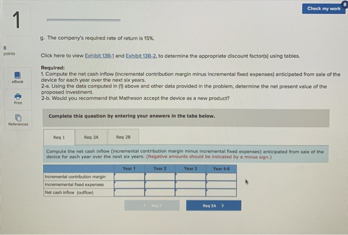Solved HW 13 6 Saved Help Save & Exit Submit 8 Check my work | Chegg.com