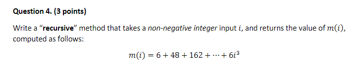 Solved Write a "recursive" method that takes a non-negative | Chegg.com