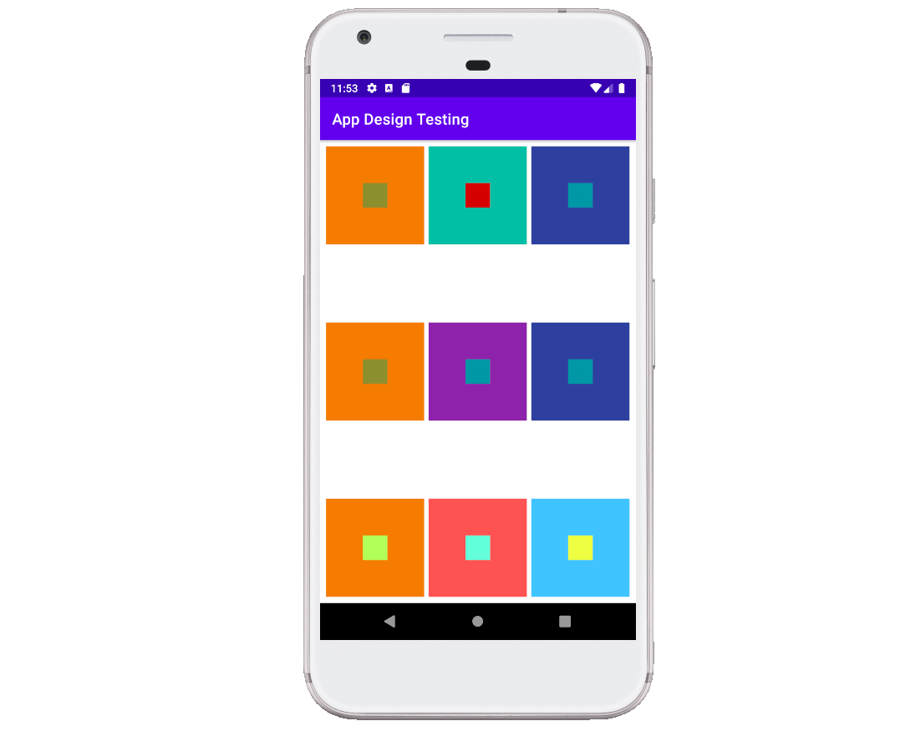 Solved Using Frame Layout and Relative Layout in Android 
