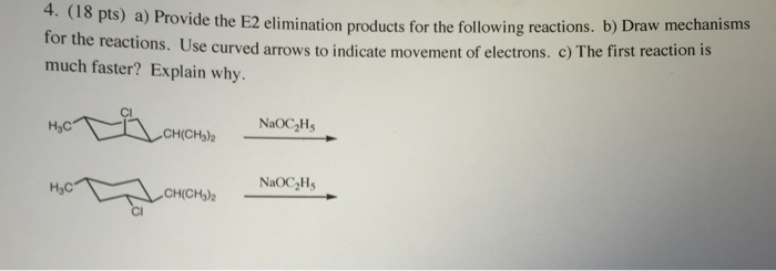 Solved A) Provide the E2 elimination products for the | Chegg.com