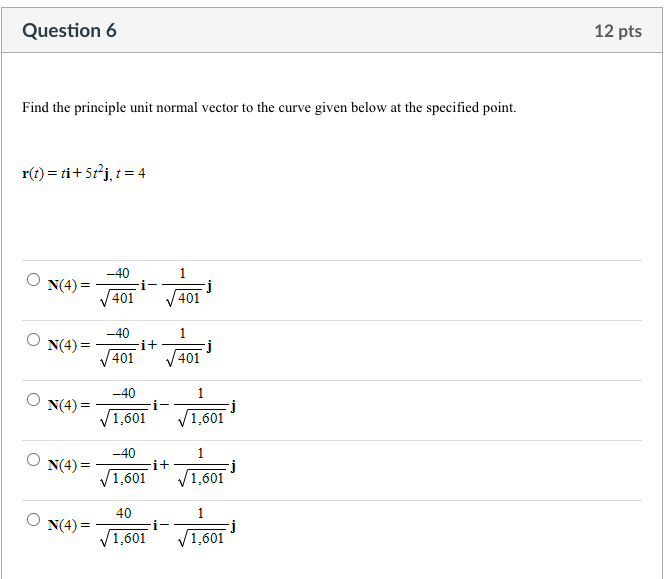 Solved Find the principle unit normal vector to the curve | Chegg.com