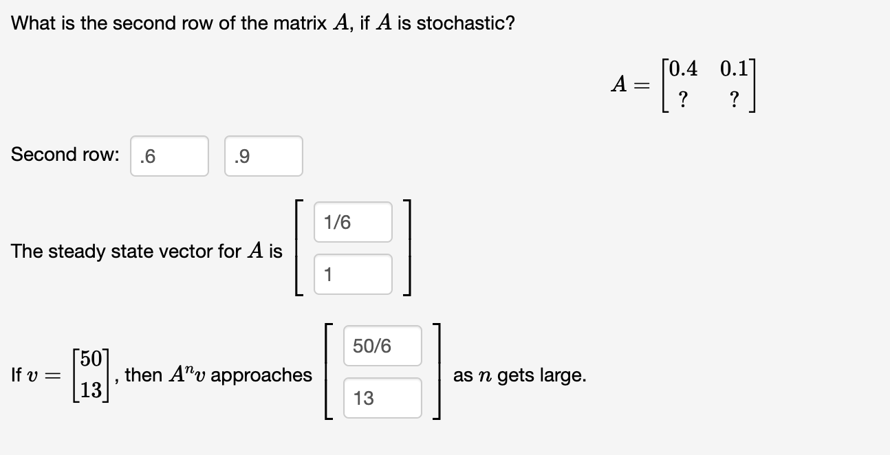 Solved What is the second row of the matrix A, ﻿if A ﻿is | Chegg.com