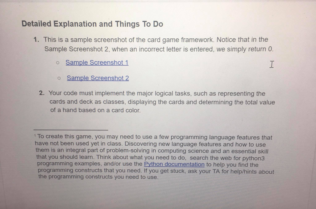 Solved Short Description You will be implementing a simple | Chegg.com
