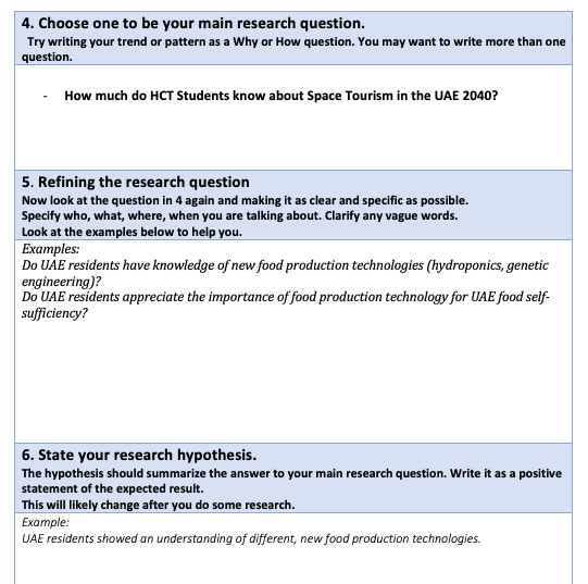 Solved 4. Choose One To Be Your Main Research Question. Try | Chegg.com