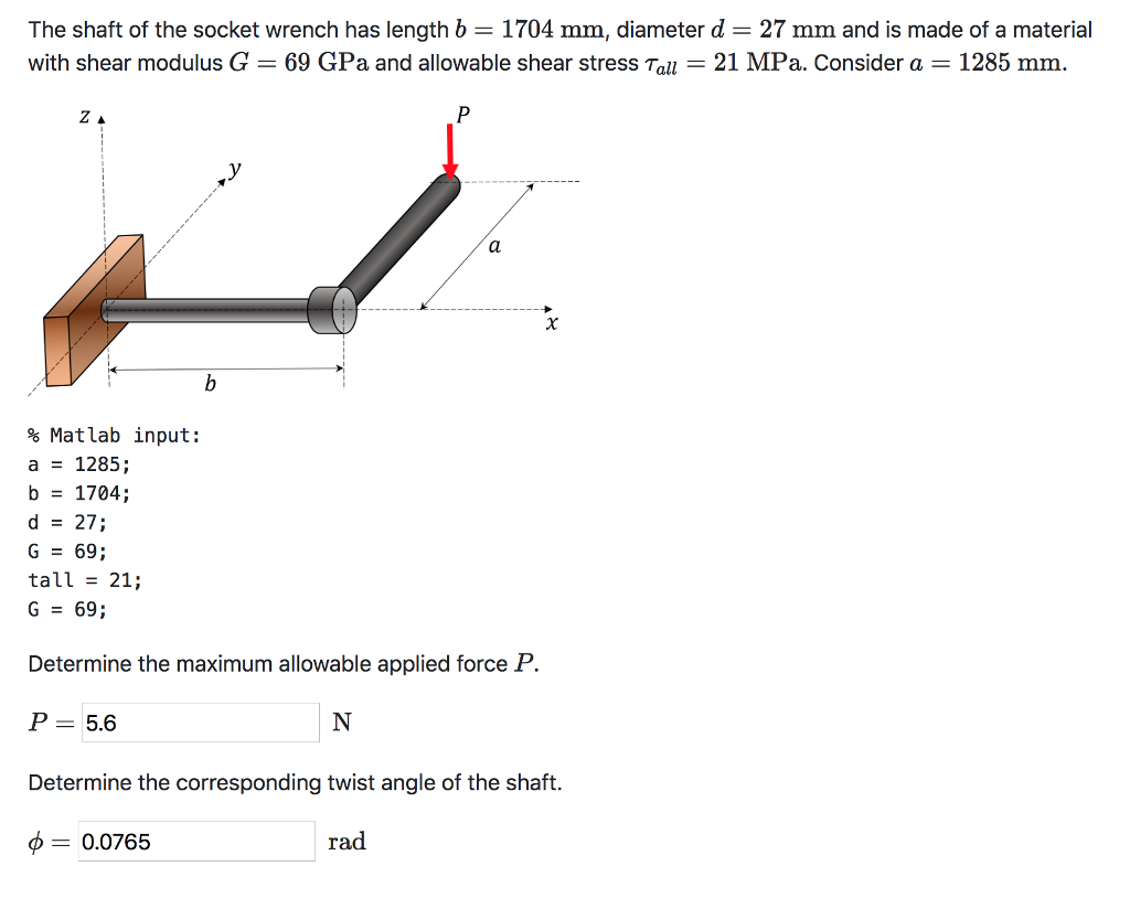Solved The Shaft Of The Socket Wrench Has Length B 1704 Mm Chegg solved-the-shaft-of-the-socket-wrench-has-length-b-1704-mm-chegg
