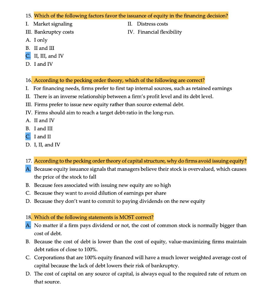 solved-15-which-of-the-following-factors-favor-the-issuance-chegg