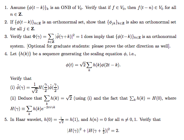 Solved 1 Assume Oſt K E Is An Onb Of V Verify That Chegg Com