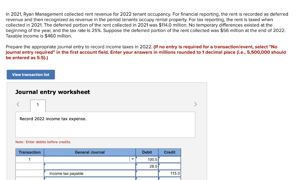 Solved In 2021, Ryan Management collected rent revenue for