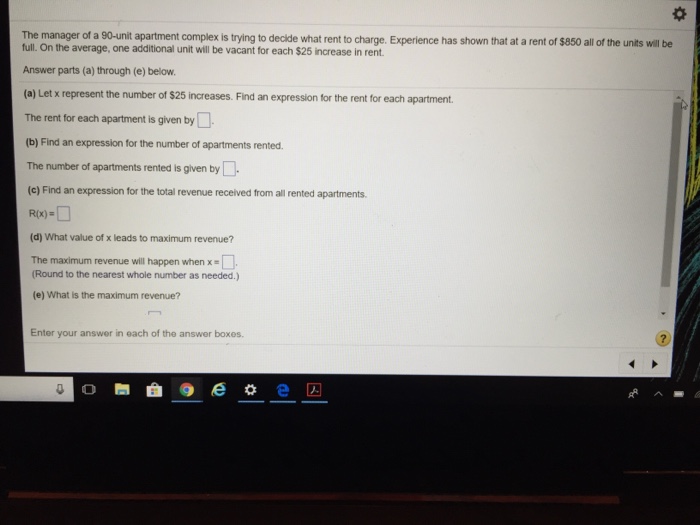 Solved The manager of a 90unit apartment complex is trying