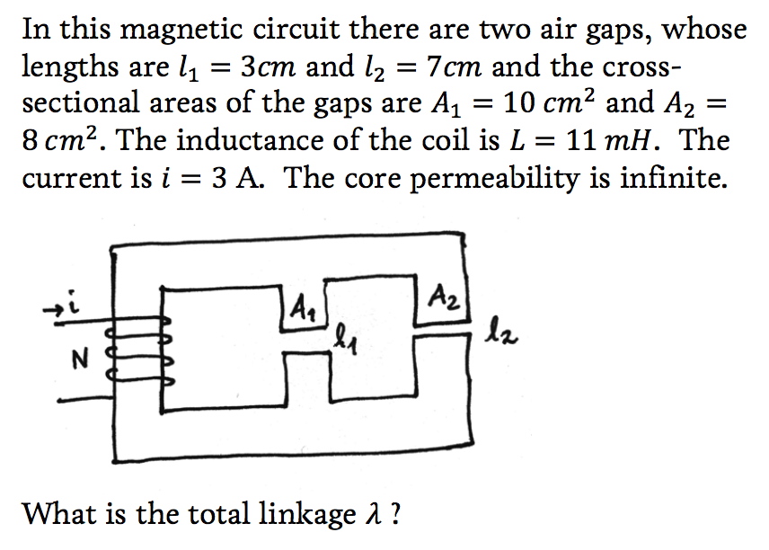Solved In this circuit there are two air gaps,
