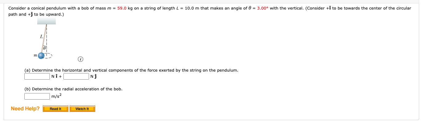 Solved Consider A Conical Pendulum With A Bob Of Mass M Chegg Com