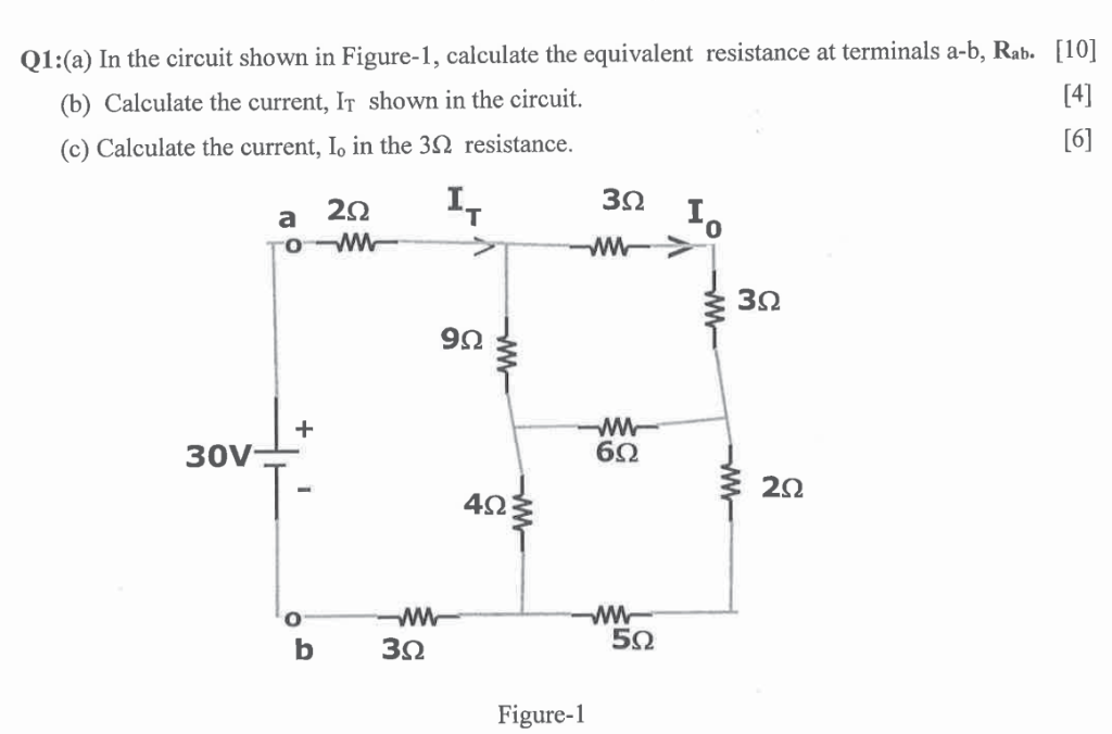 Solved Q1:(a) In The Circuit Shown In Figure-1, Calculate | Chegg.com