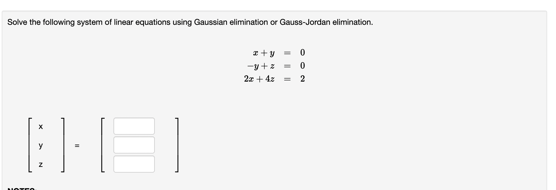 Solved Solve The Following System Of Linear Equations Using 6239