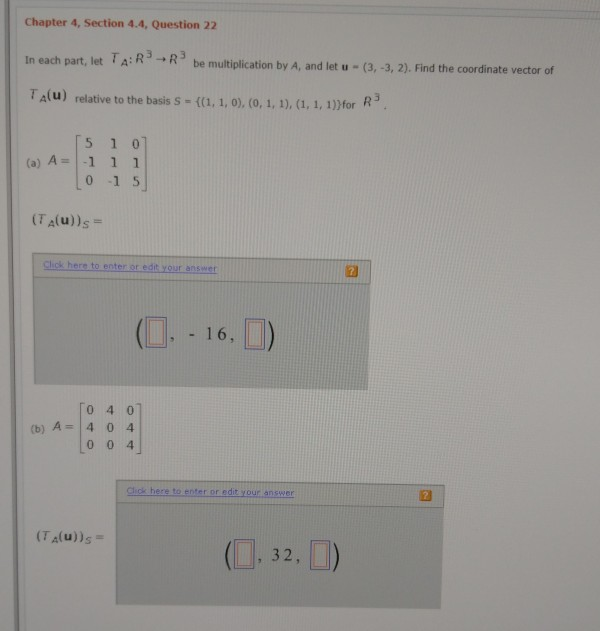 Solved Chapter 4, Section 4.4, Question 22 In Each Part, | Chegg.com