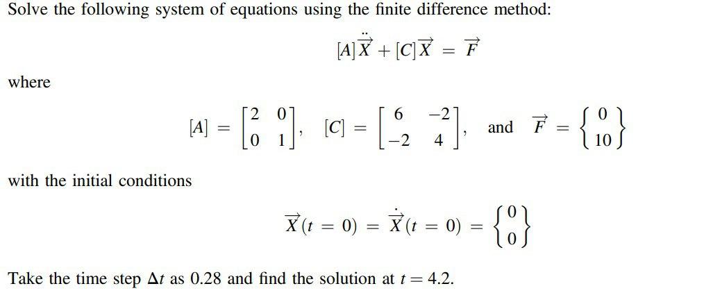 Solved Solve the following system of equations using the | Chegg.com