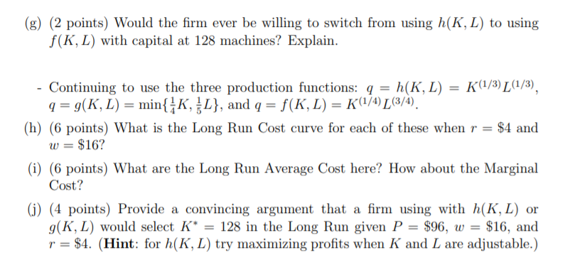 Solved A 3 Points To Begin Assume That A Firm Is Pro Chegg Com