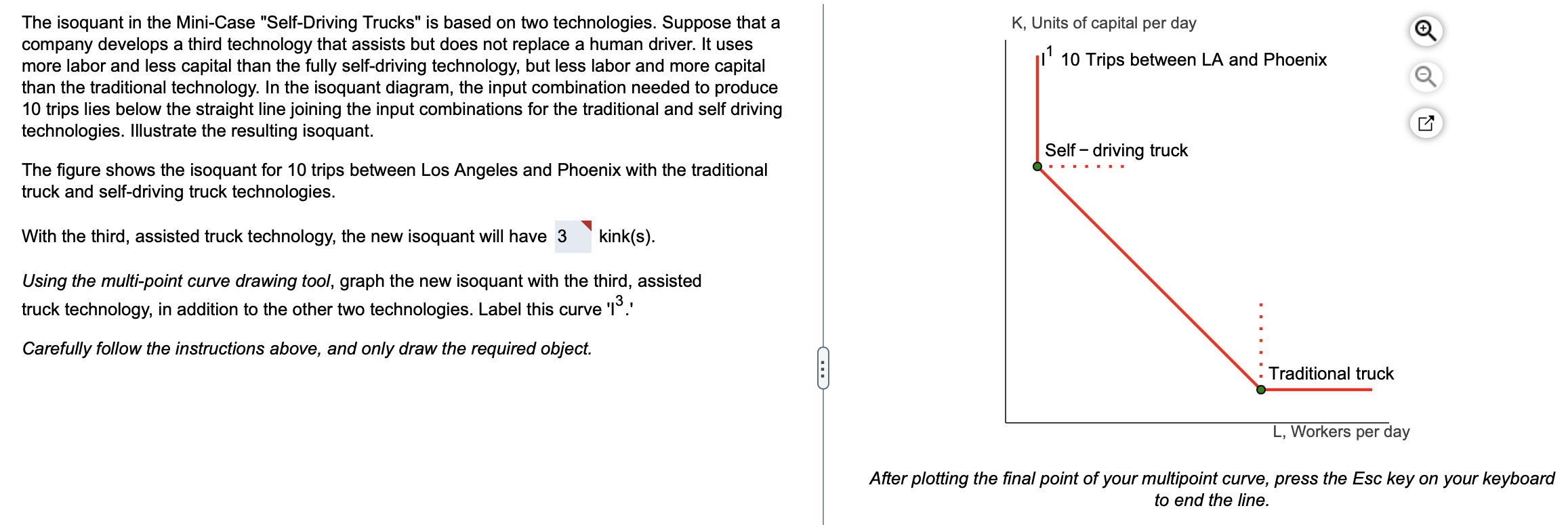 Solved The isoquant in the Mini-Case &ldquo;Self-Driving Trucks&rdquo; | Chegg.com