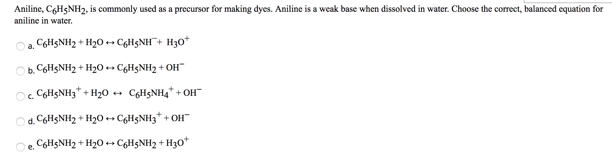 solved-aniline-c6h5nh2-is-commonly-used-as-a-precursor-for-chegg