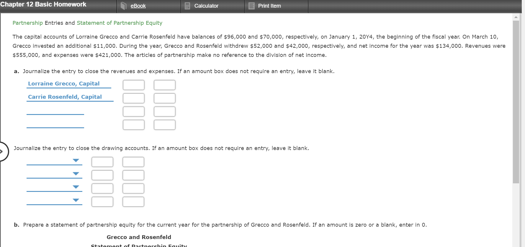 Solved Chapter 12 Basic Homework eBook Calculator Print Item | Chegg.com