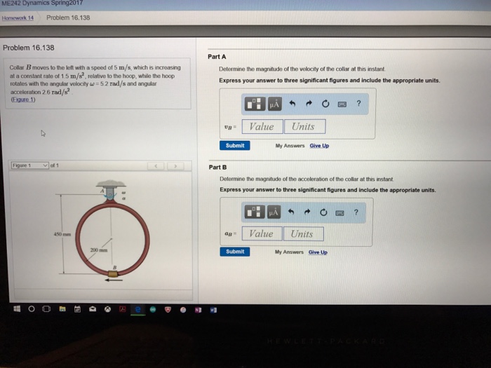 Solved Collar B moves to the left with a speed of 5 m/s,