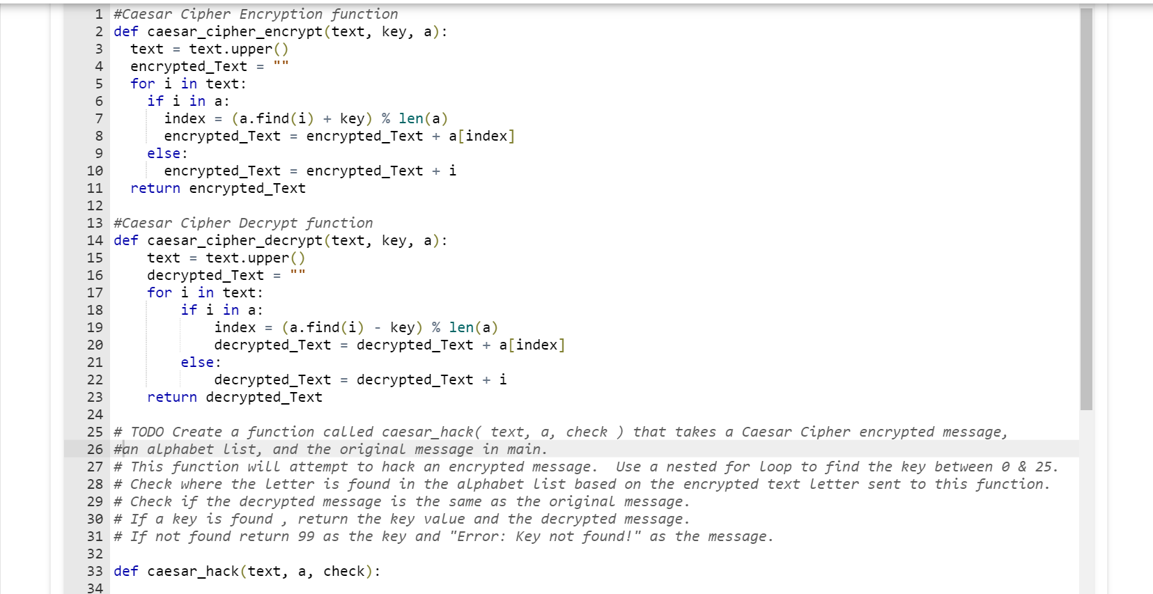 Solved The Caesar Cipher Algorithm was introduced in Week | Chegg.com