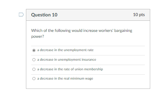 How might the bargaining power that workers have in a union