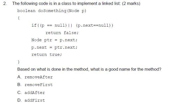 Solved The Following Code Is In A Class To Implement A | Chegg.com