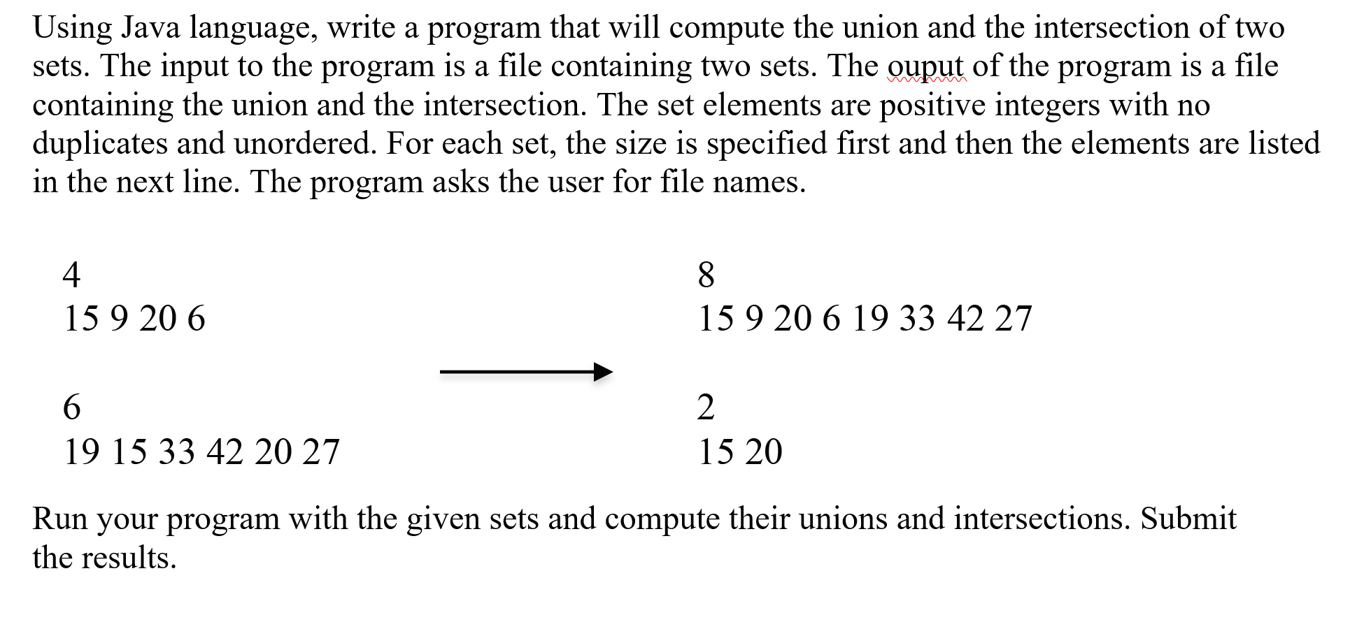 Solved Using Java language, write a program that will | Chegg.com