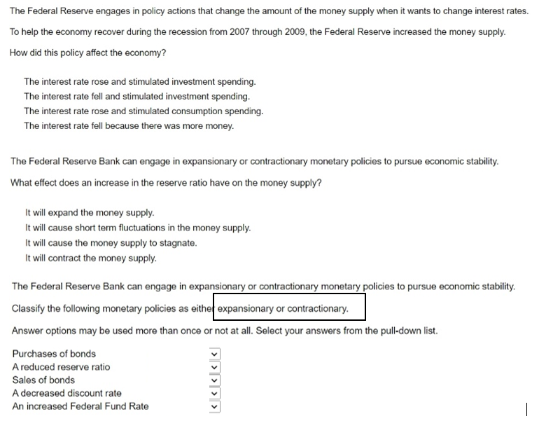 solved-the-federal-reserve-engages-in-policy-actions-that-chegg