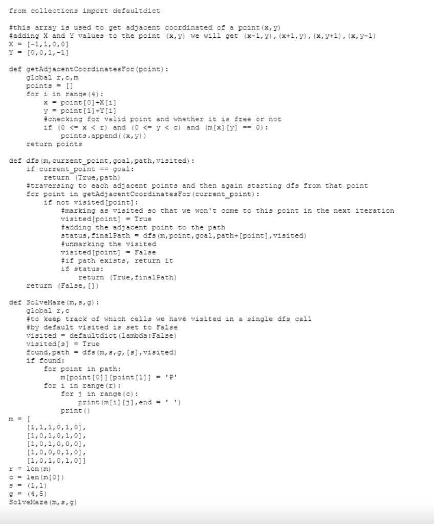 Solved from collections import defaultdict this array is