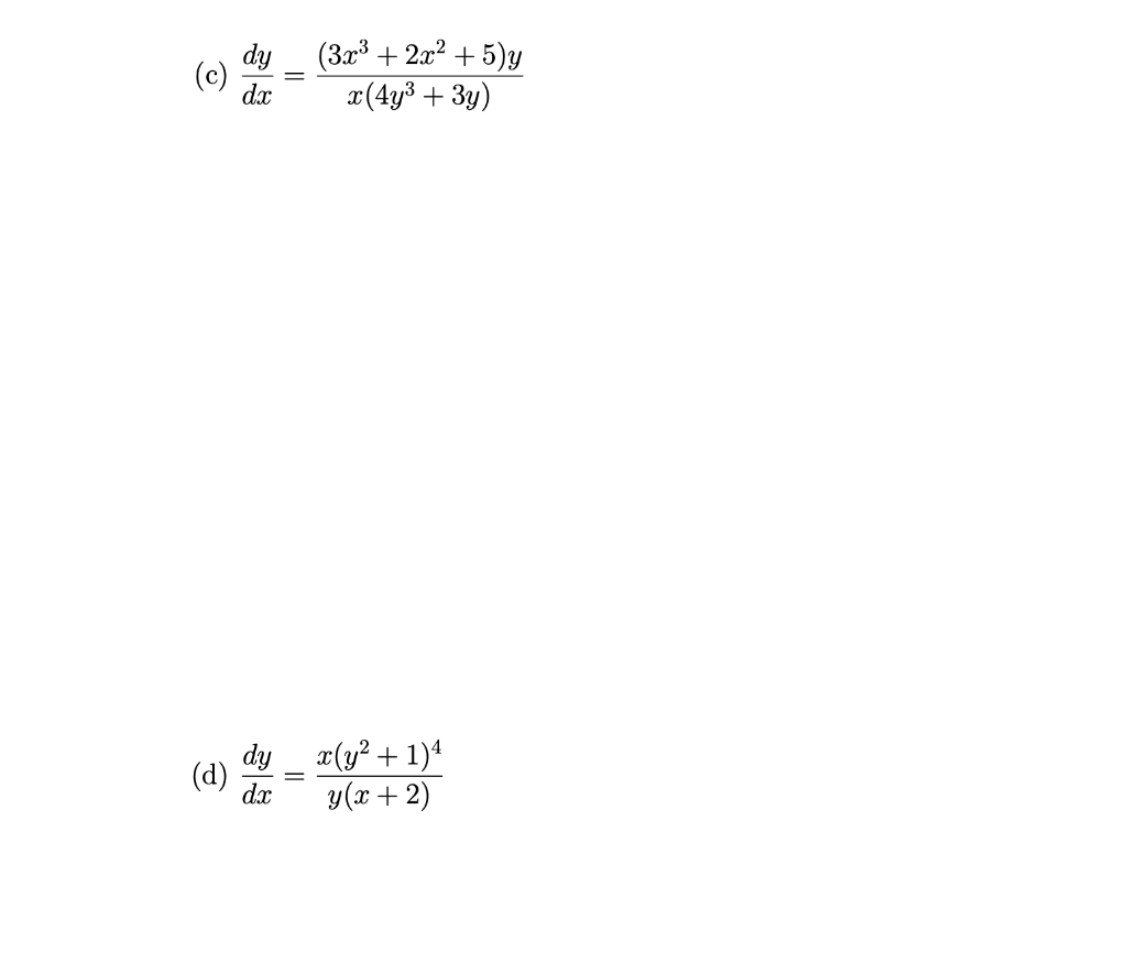 Solved (1) Find the general solution each of the following | Chegg.com
