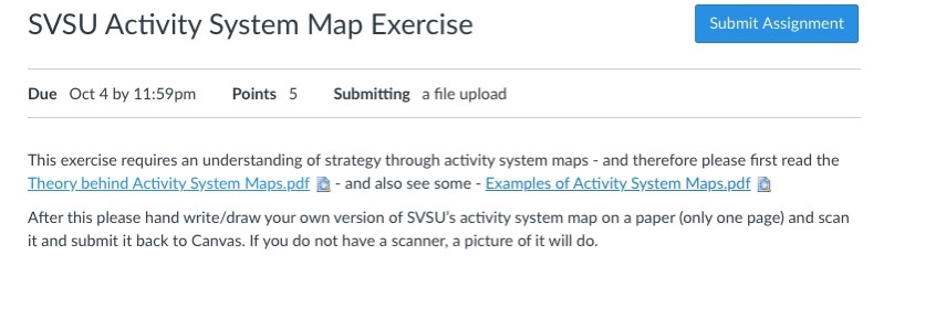 SVSU Activity System Map Exercise Submit Assignment Chegg com