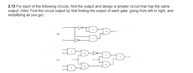 Solved 2.13 For Each Of The Following Circuits, Find The | Chegg.com