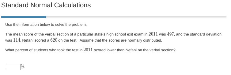 Solved Standard Normal Calculations Use the information | Chegg.com