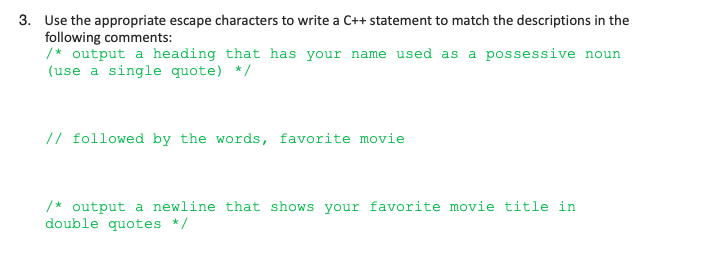 solved-3-use-the-appropriate-escape-characters-to-write-a-chegg