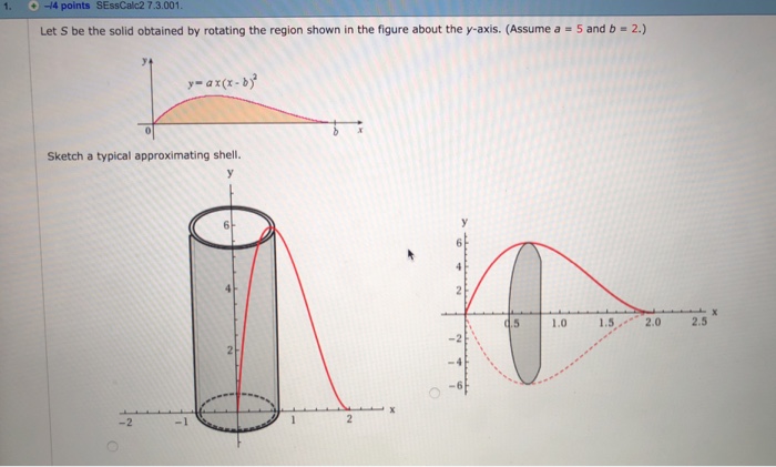 Solved 1. 0-14 points SEssCale2 7.3.001 Let S be the solid | Chegg.com