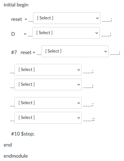 Solved Complete the Verilog design. Write Verilog | Chegg.com