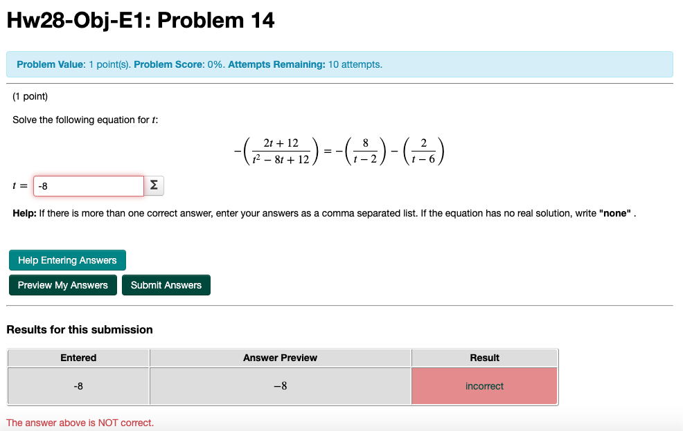 Solved Hw28-Obj-E1: Problem 14 Problem Value: 1 point(s). | Chegg.com