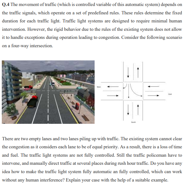 Solved Q.4 The movement of traffic (which is controlled | Chegg.com