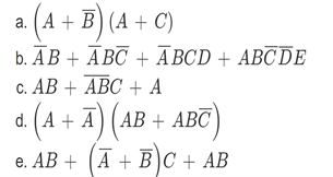 Solved Using Boolean algebra techniques, simplify the | Chegg.com