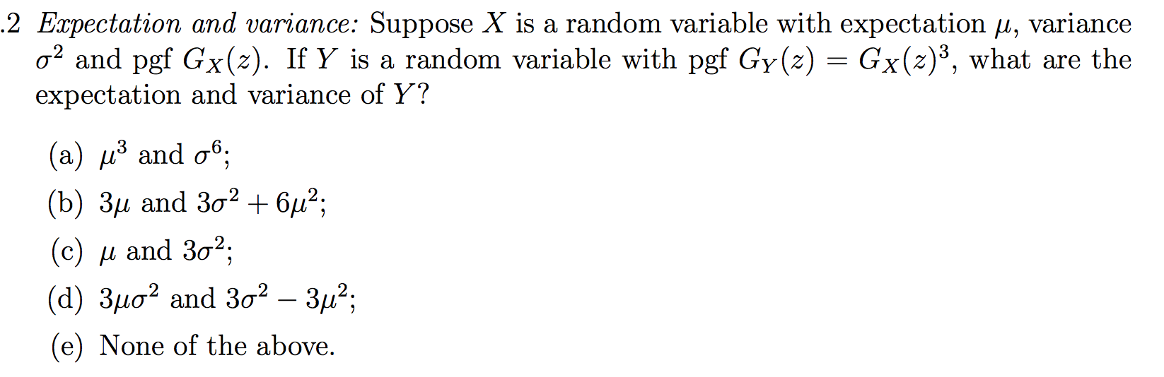 Solved .2 Expectation and variance: Suppose X is a random | Chegg.com