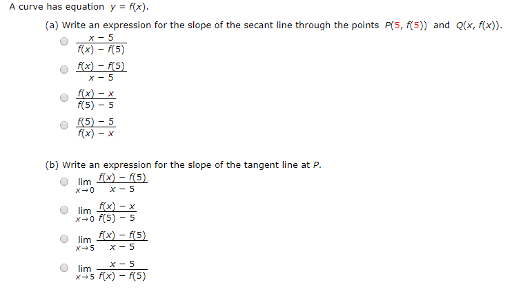 Solved A Curve Has Equation Y F X A Write An Expression